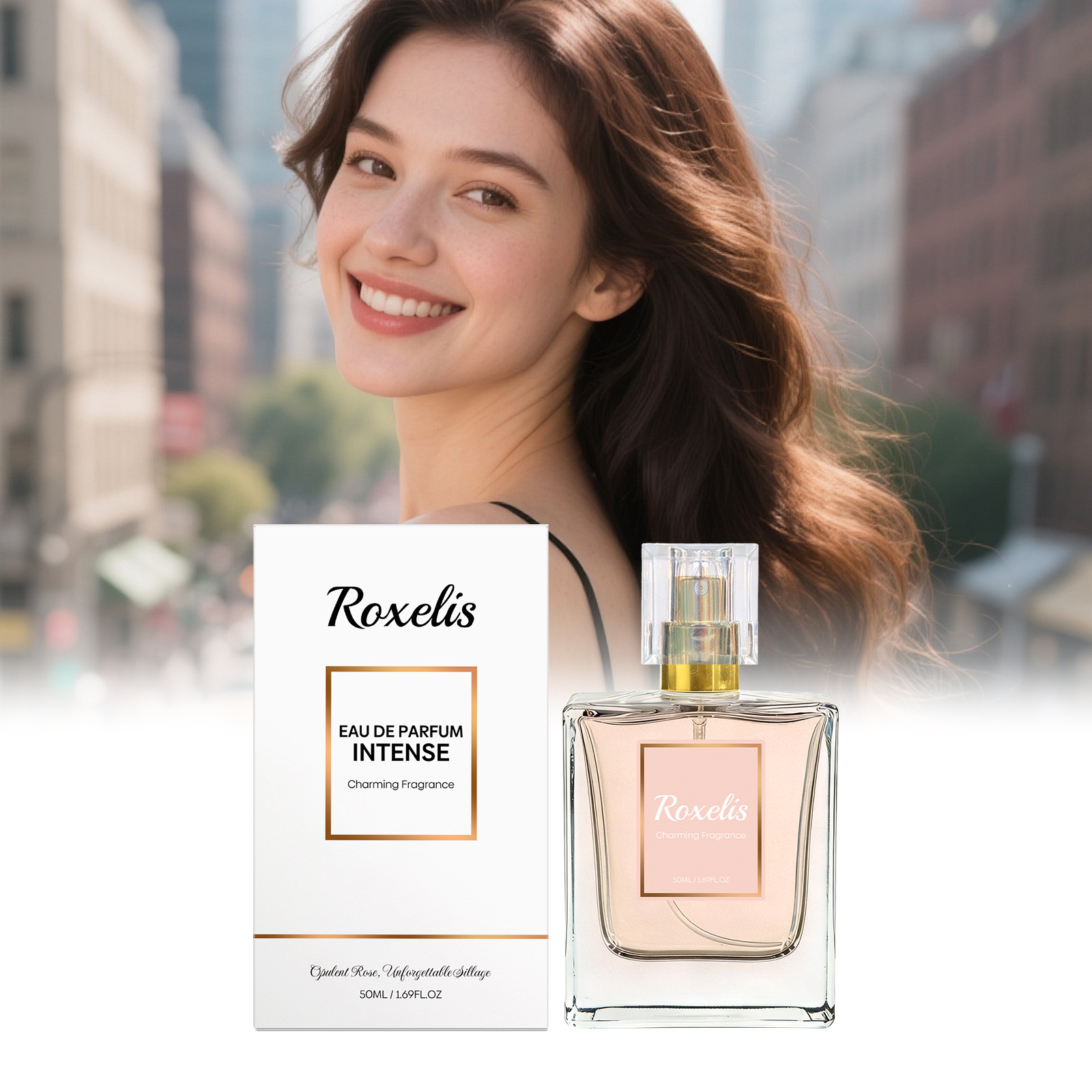 Fragrance Perfume For Hair - Spray Aromatizante de Rosa e Baunilha,